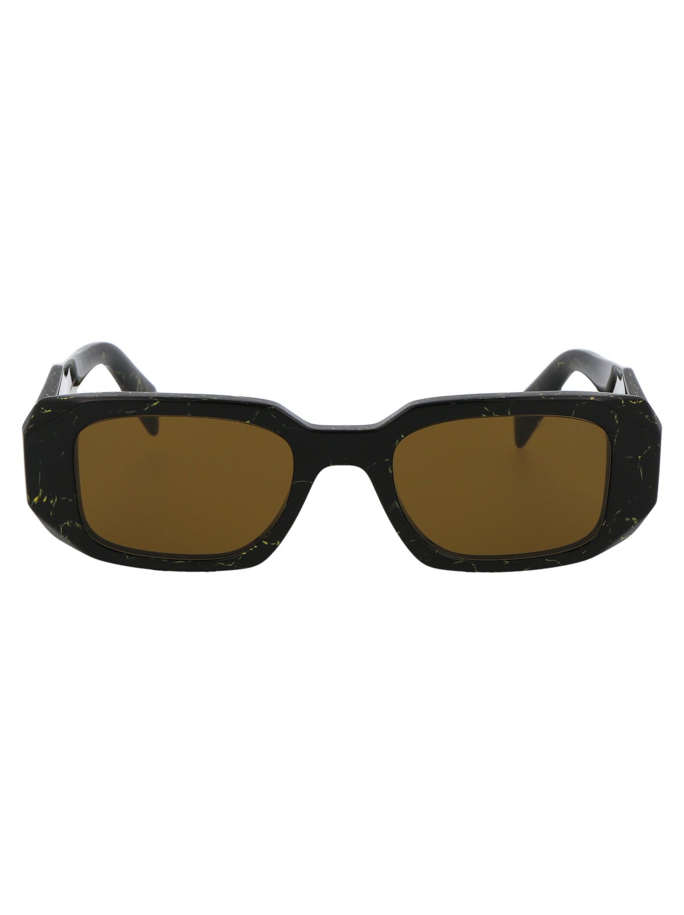 Prada 0pr Sculpted Marble Acetate Sunglasses — Black