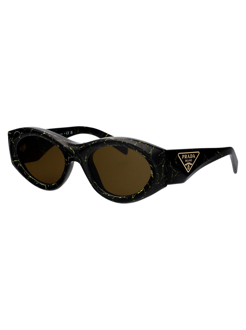 Prada 0pr Black And Yellow Marble Acetate Sunglasses —
