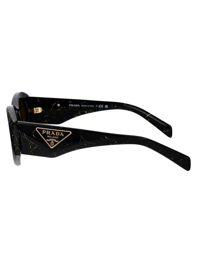 Prada 0pr Black And Yellow Marble Acetate Sunglasses —