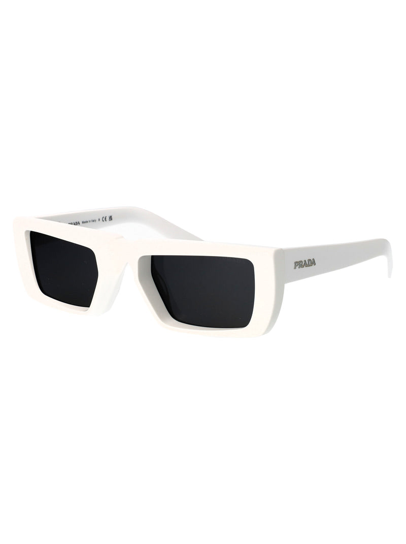 Prada 0pr Rectangular Acetate Sunglasses — White