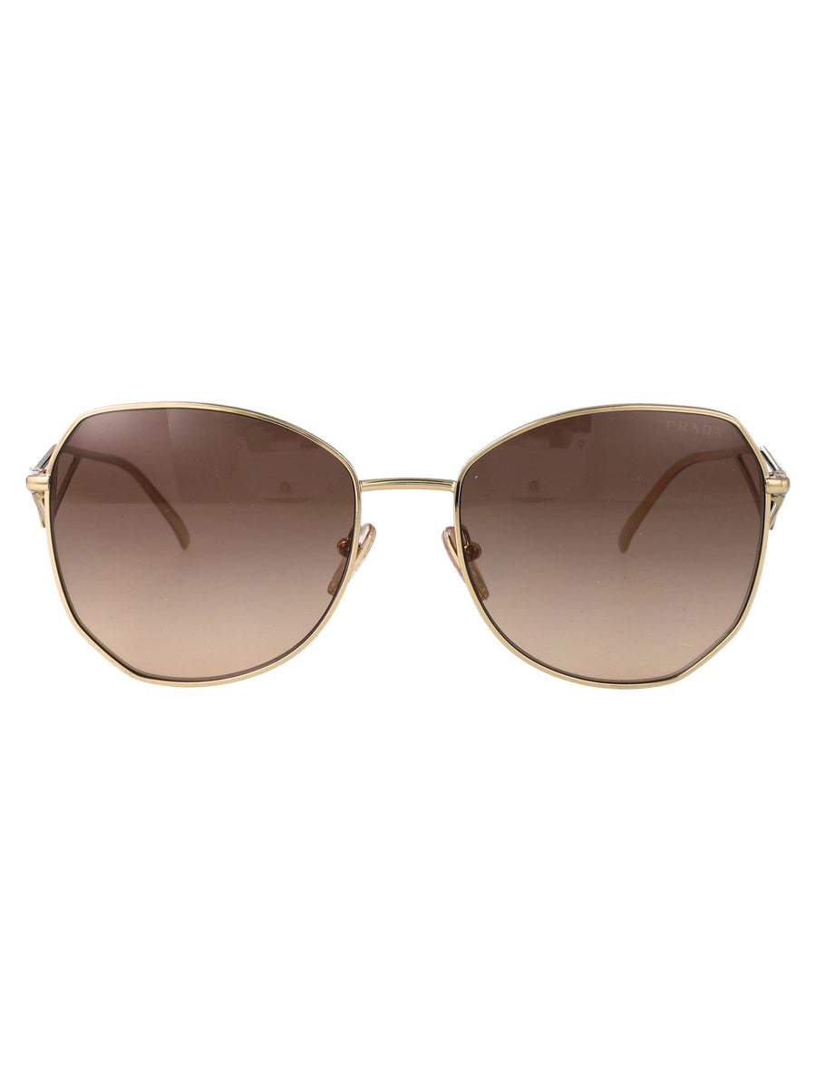 Prada 0pr Pale Gold Metal Sunglasses — Steel