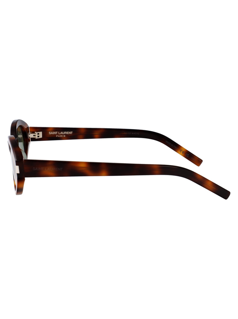 Saint Laurent Sl567 Sunglasses — Brown Acetate