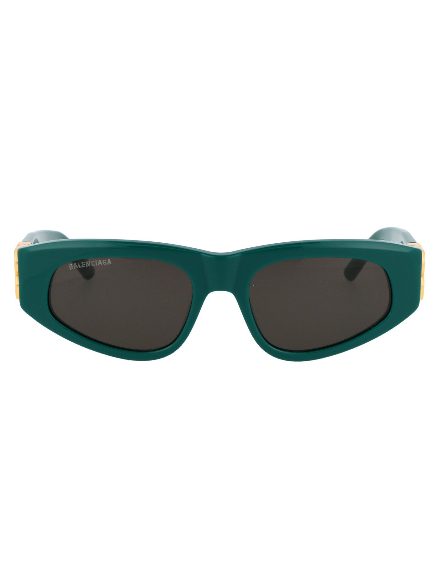 Balenciaga Bb0095s Sculptural Acetate Sunglasses — Green