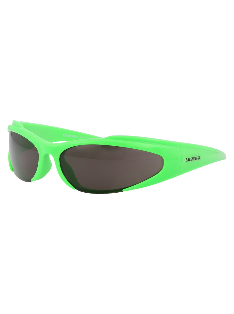Balenciaga Bb0253s Sculpted Acetate Sunglasses — Green