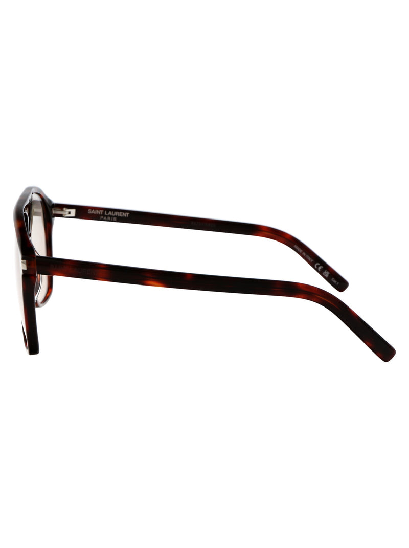 Saint Laurent Sl596 Sunglasses — Brown Acetate