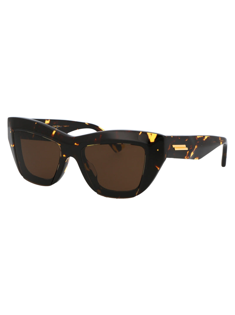 Bottega Veneta Bv1218s Tortoiseshell Acetate Sunglasses — Black