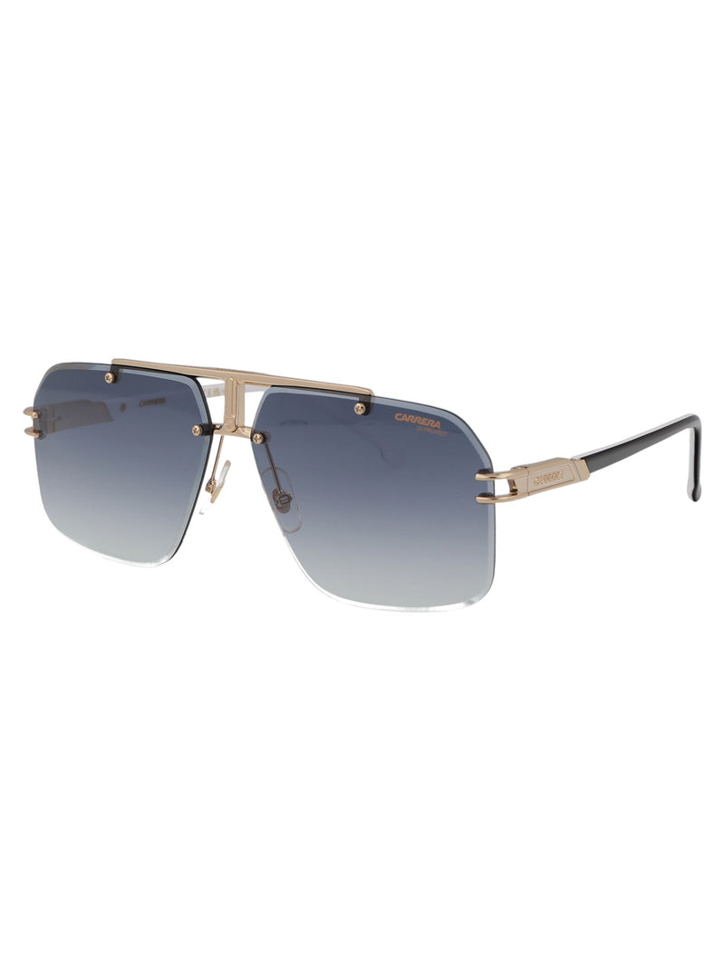 Carrera Gradient-Tinted Square Sunglasses — Gold Metal