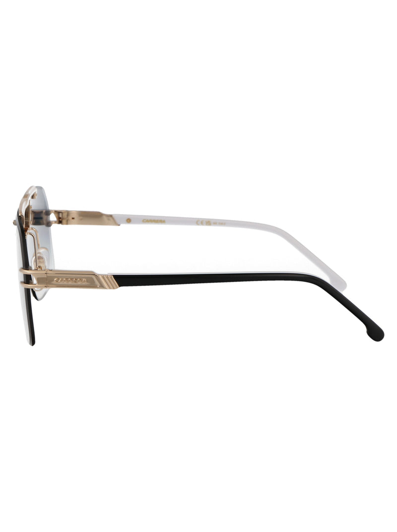 Carrera Gradient-Tinted Square Sunglasses — Gold Metal