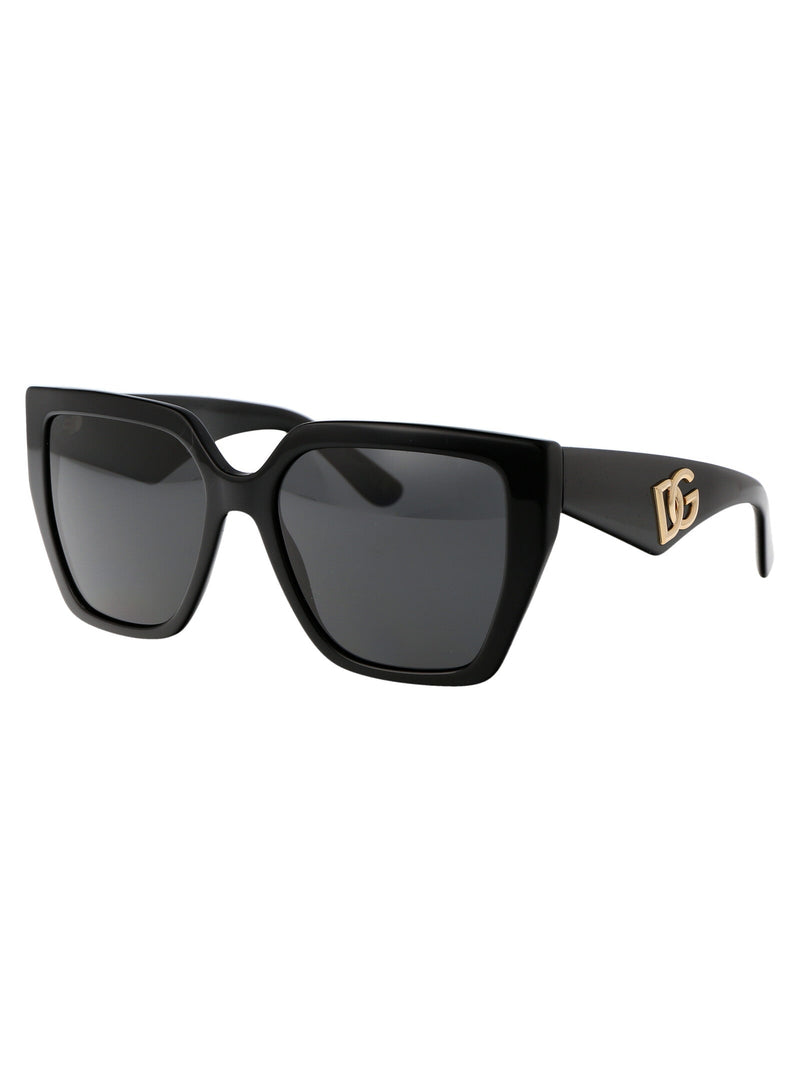 Dolce & Gabbana 0dg4438 Oversized Acetate Sunglasses — Black