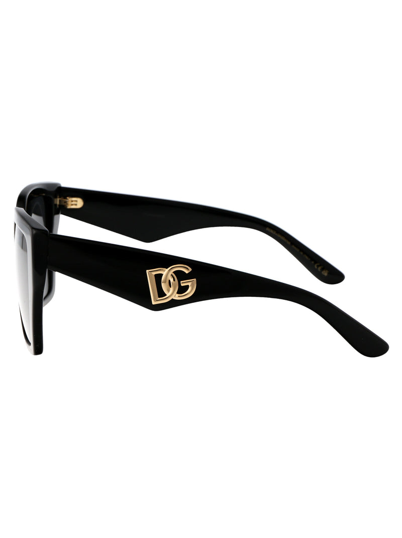Dolce & Gabbana 0dg4438 Oversized Acetate Sunglasses — Black
