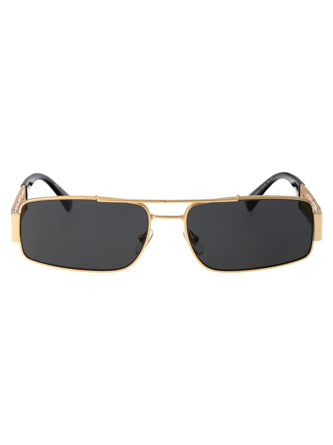 Versace 0ve2257 Gold Metal Rectangular Sunglasses —