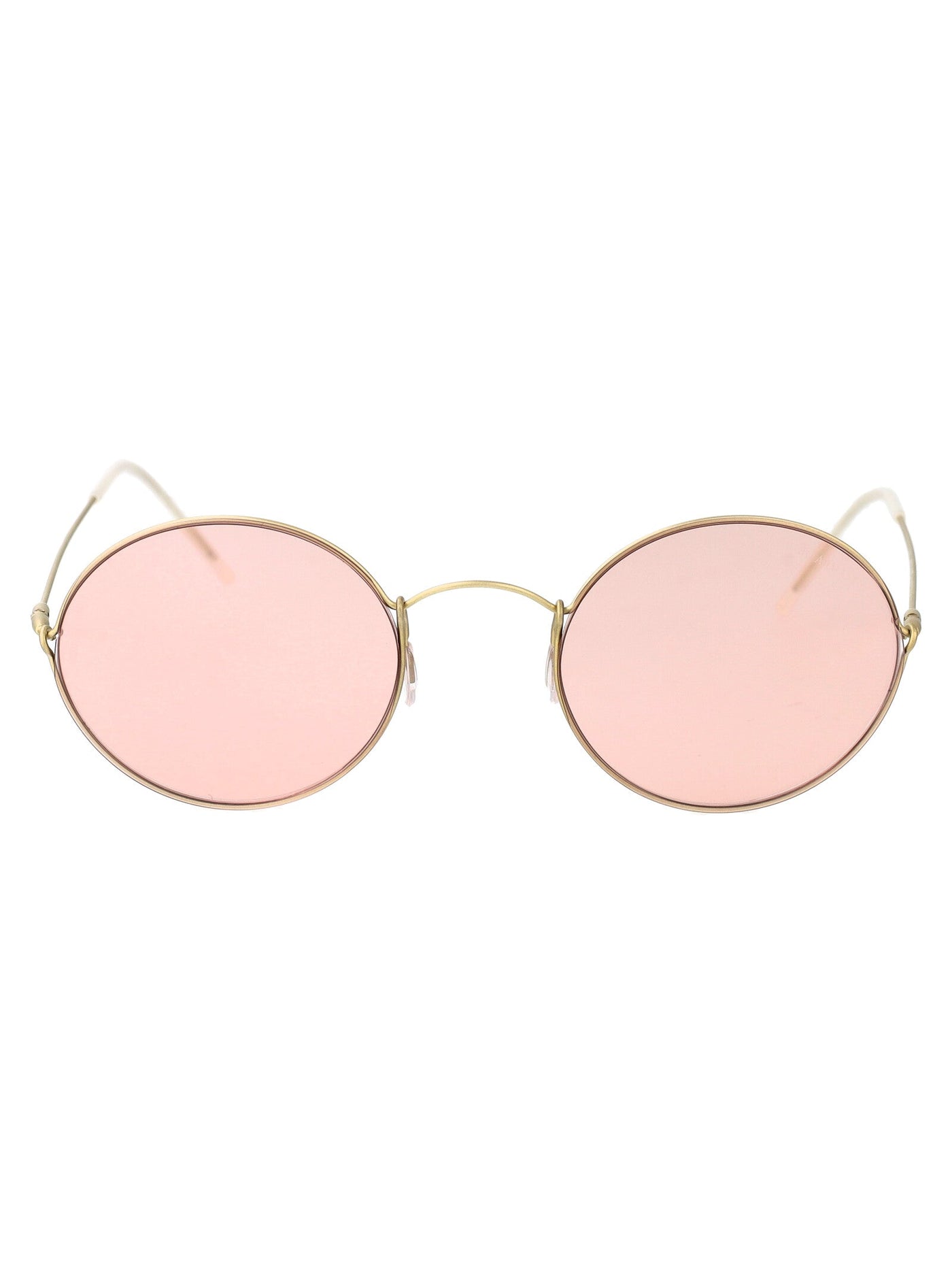 Giorgio Armani 0ar6115t Round Titanium Sunglasses — Gold