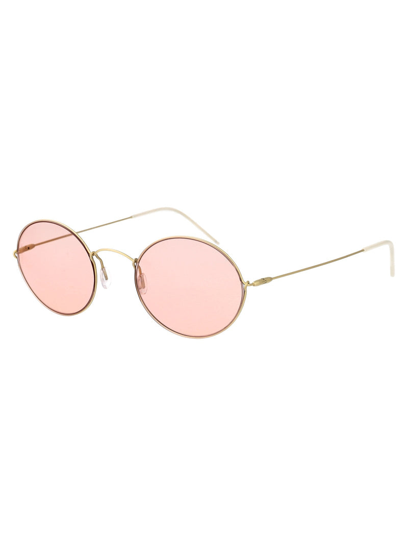 Giorgio Armani 0ar6115t Round Titanium Sunglasses — Gold