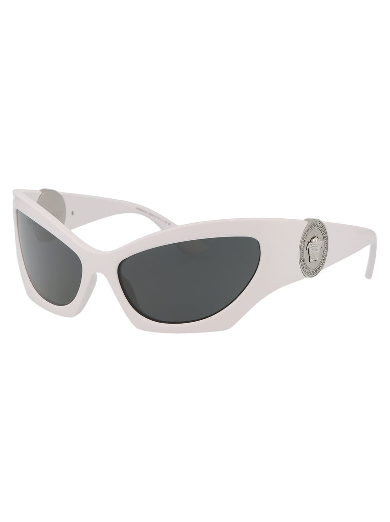 Versace 0ve4450 Cat-Eye Dark Lens Sunglasses — White Injected