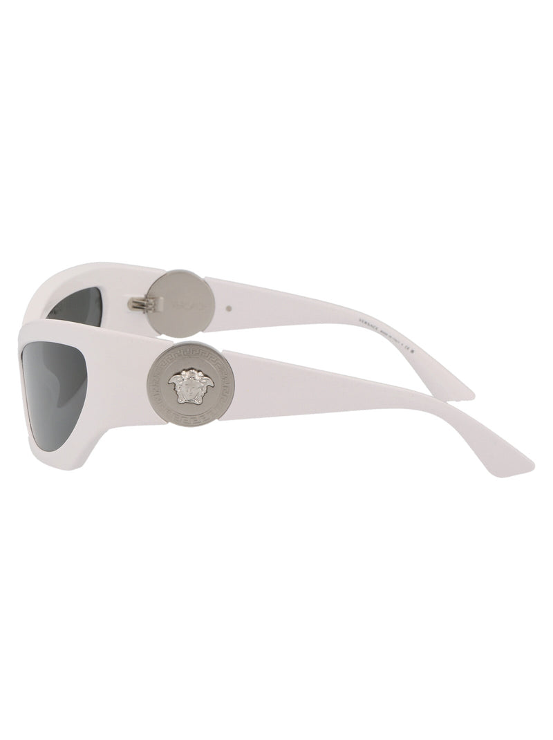 Versace 0ve4450 Cat-Eye Dark Lens Sunglasses — White Injected