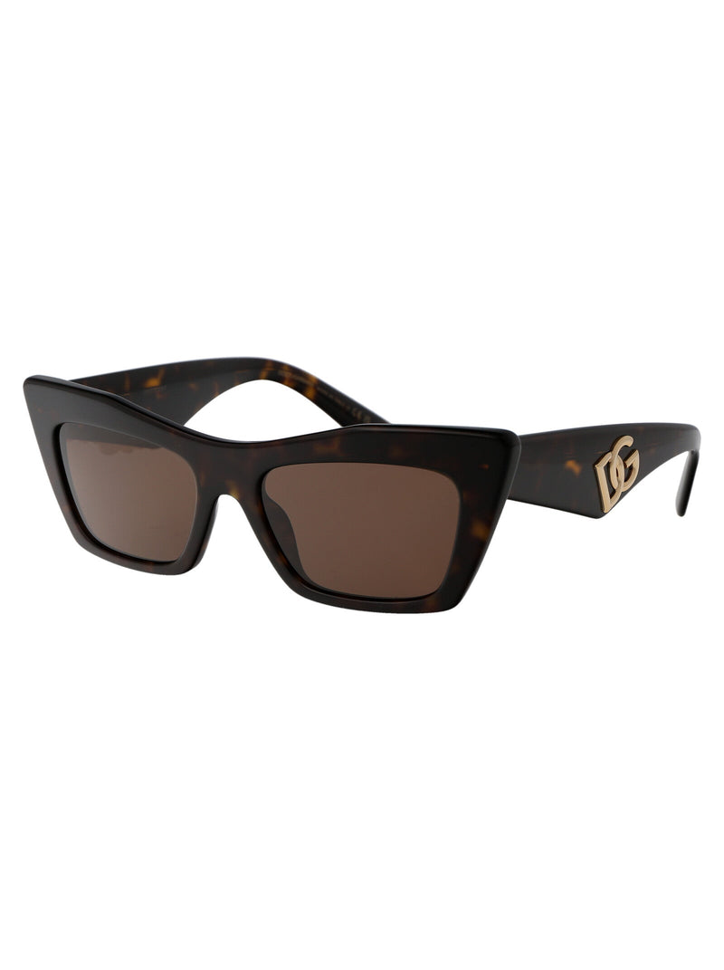 Dolce & Gabbana 0dg4435 Havana Acetate Cat-Eye Sunglasses —