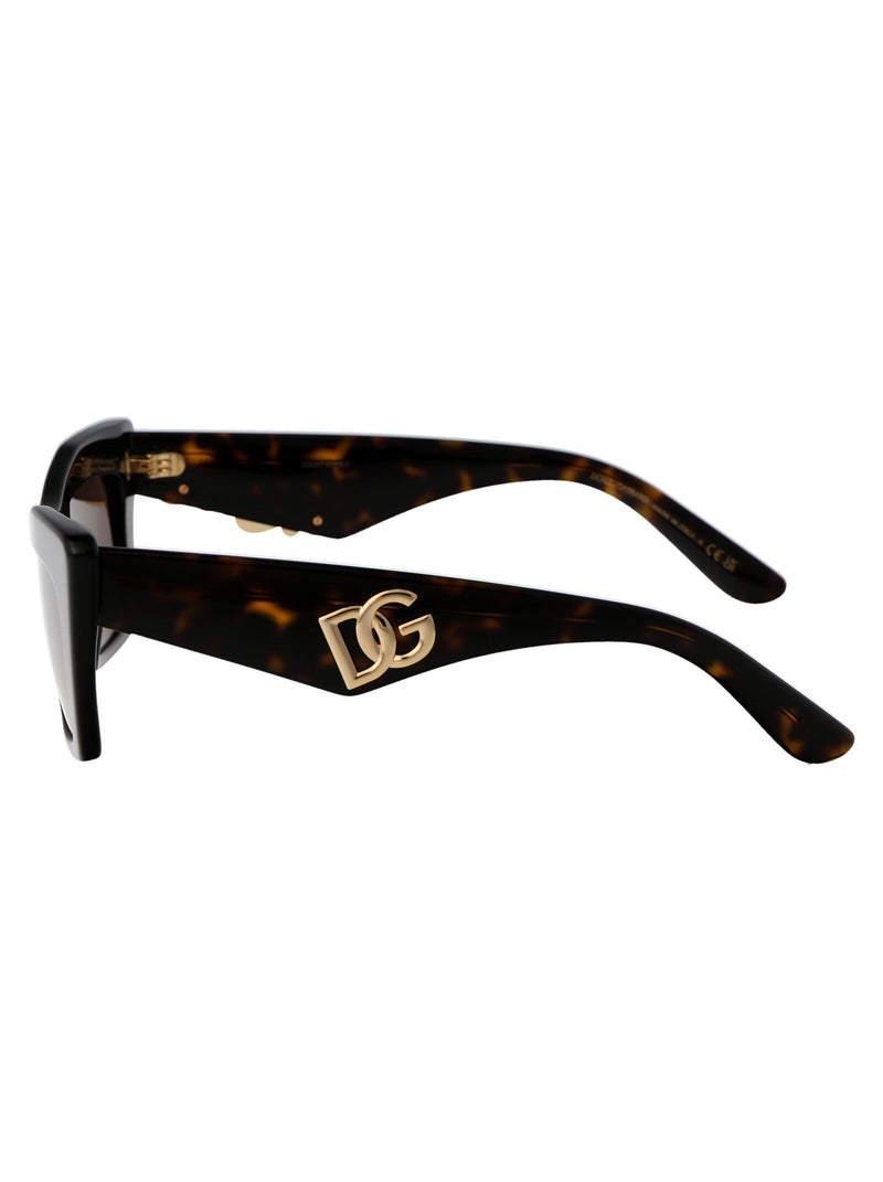 Dolce & Gabbana 0dg4435 Havana Acetate Cat-Eye Sunglasses —