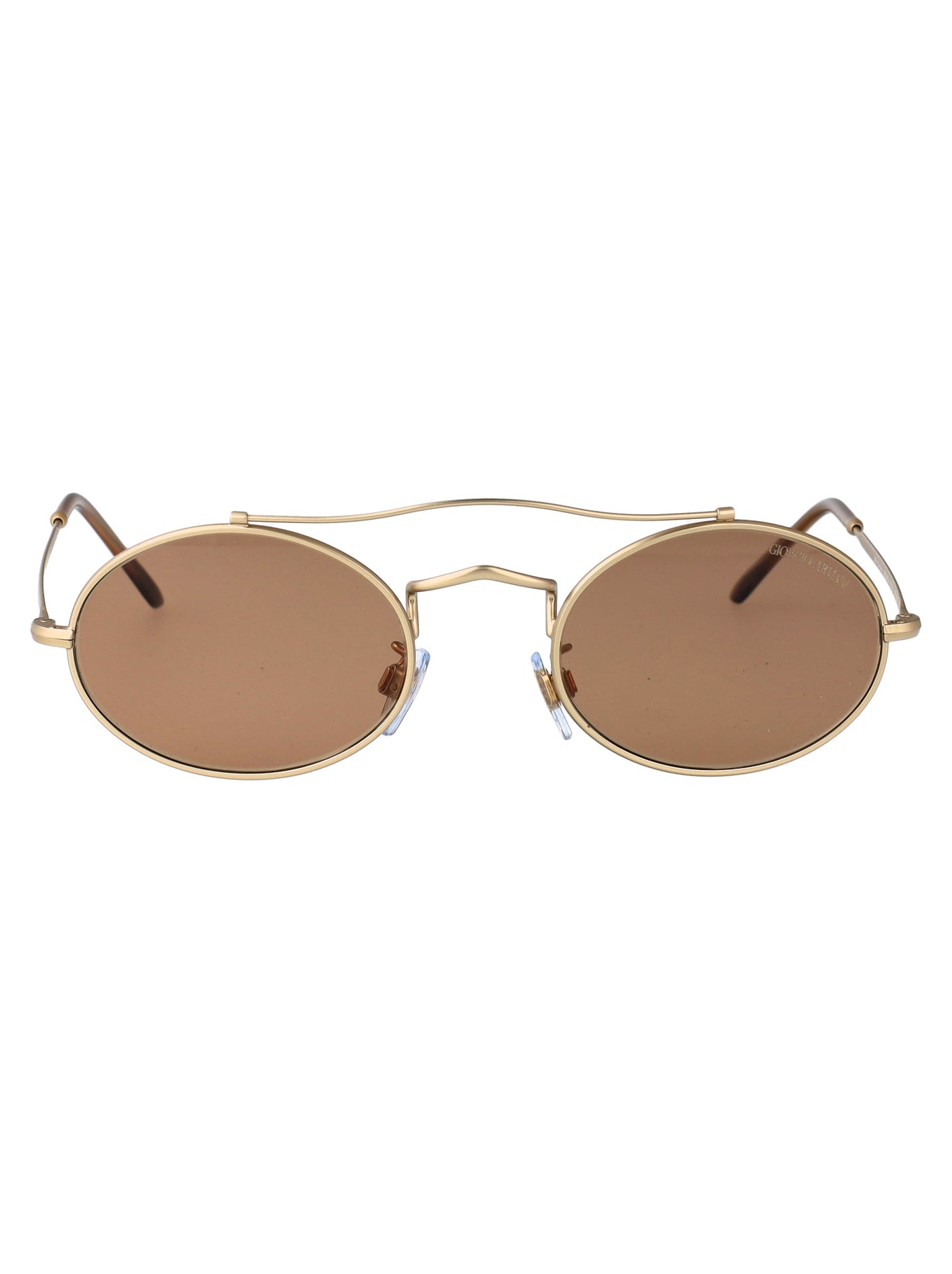 Giorgio Armani 0ar Oval Metal Sunglasses — Gold