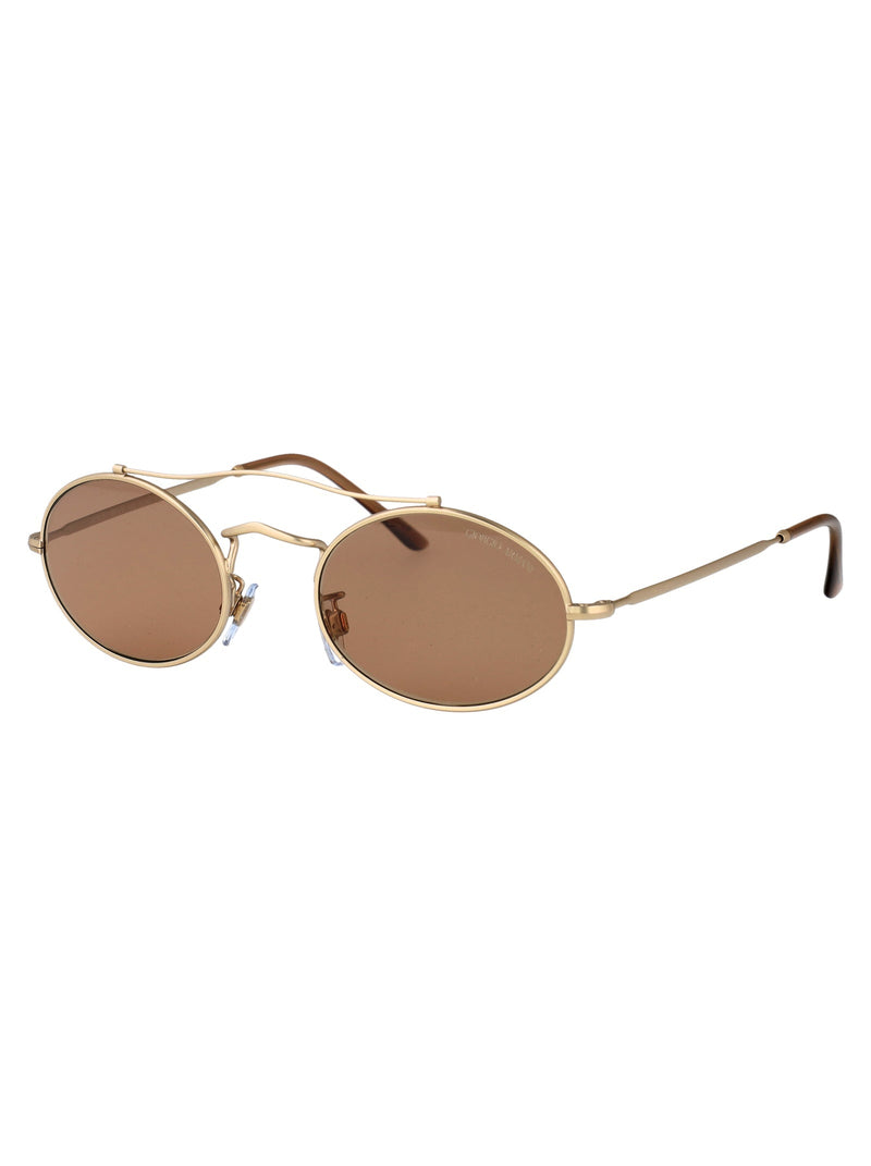 Giorgio Armani 0ar Oval Metal Sunglasses — Gold