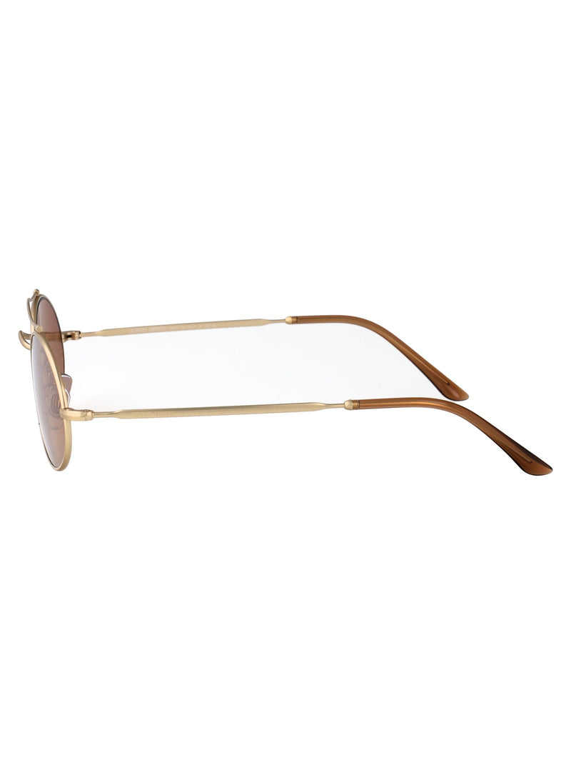 Giorgio Armani 0ar Oval Metal Sunglasses — Gold