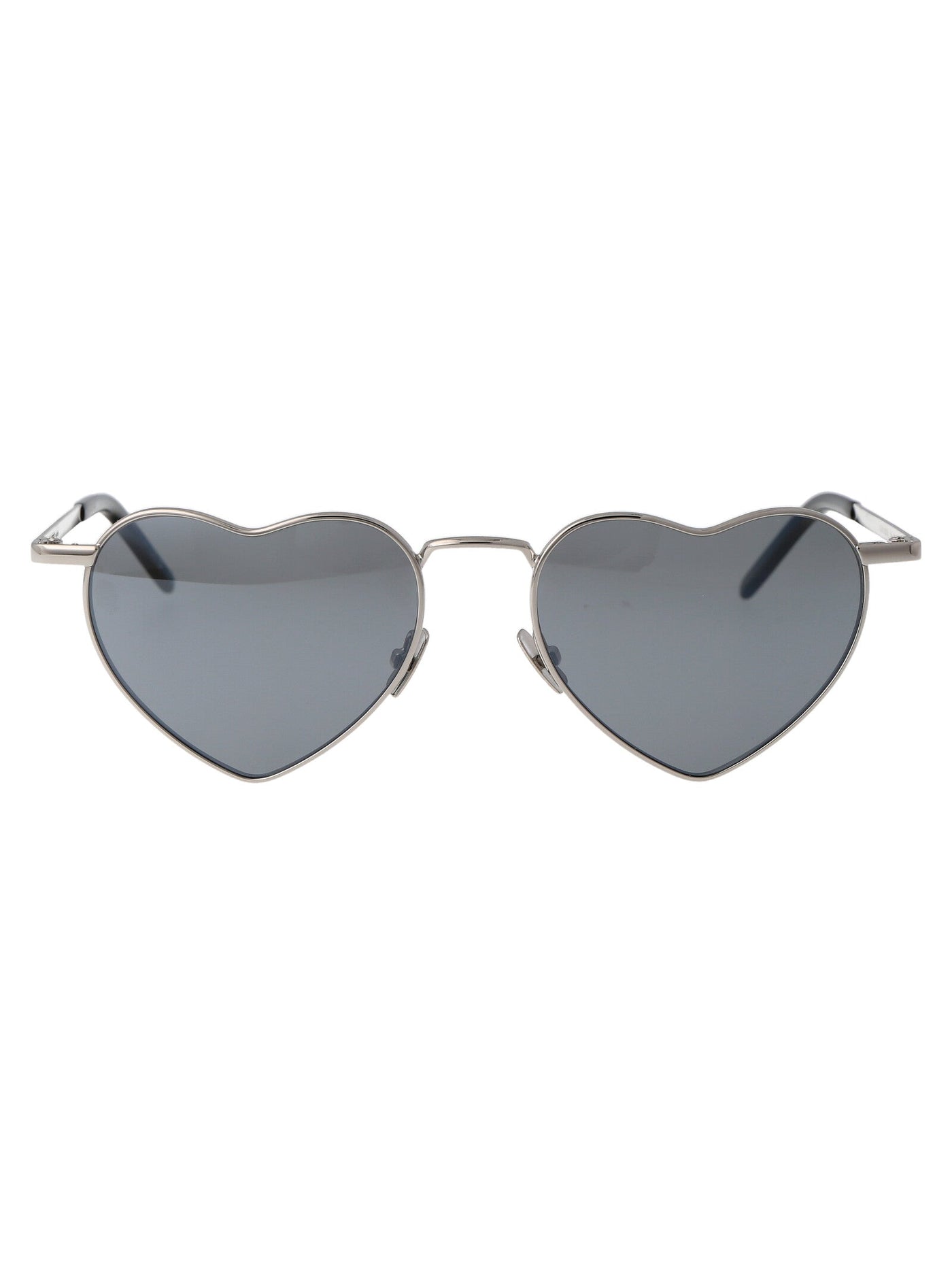 Saint Laurent Sl301 Metal Heart-Shaped Sunglasses — Silver