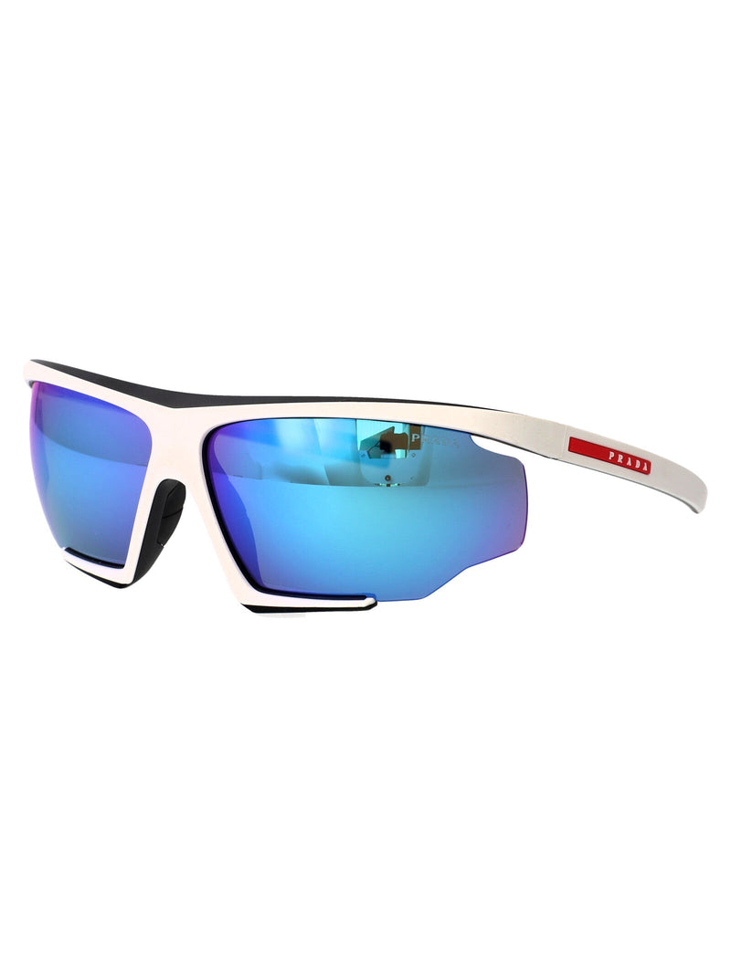 Prada 0ps Injected Rubber Effect Sunglasses — White