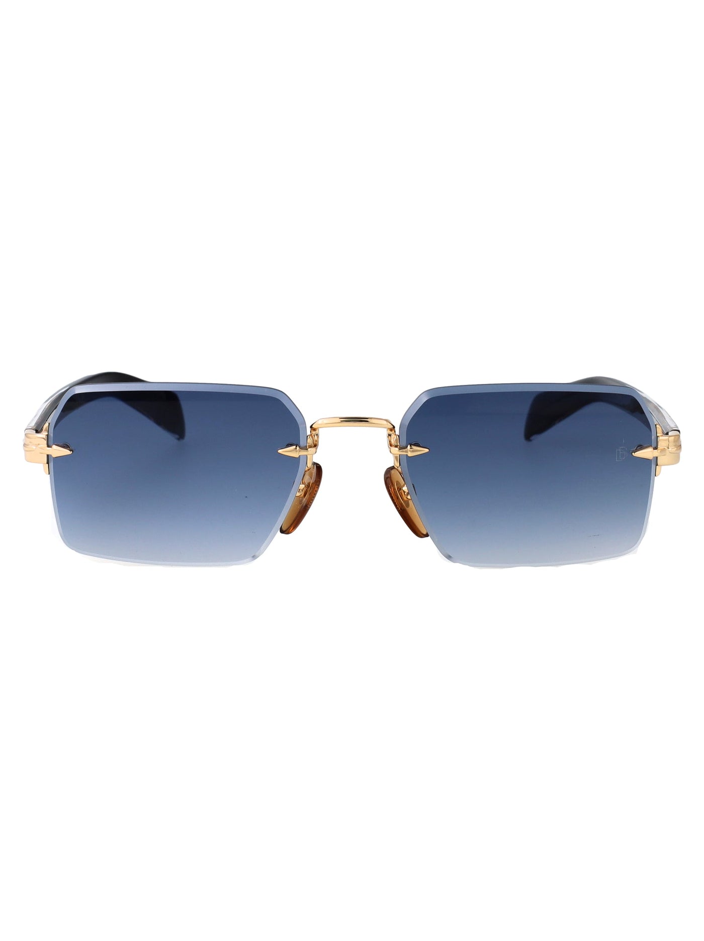 Eyewear By David Beckham Frameless Metal Sunglasses — Black