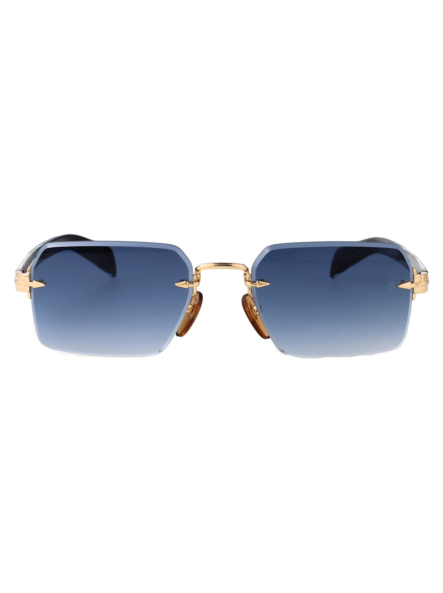 Eyewear By David Beckham Frameless Metal Sunglasses — Black