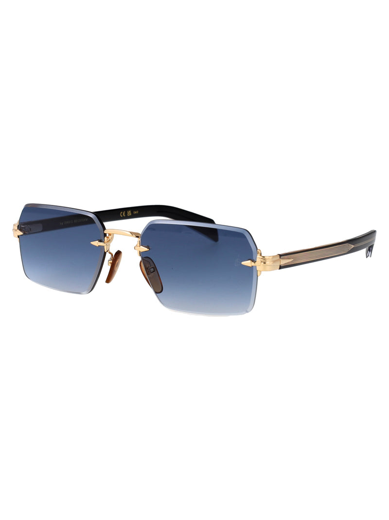 Eyewear By David Beckham Frameless Metal Sunglasses — Black