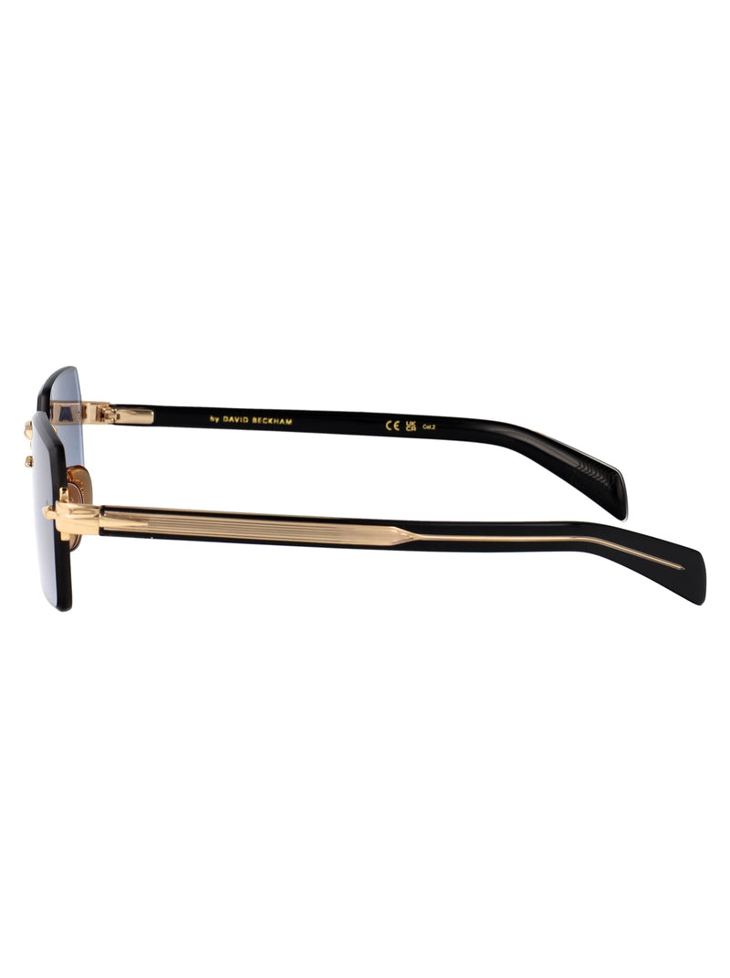 Eyewear By David Beckham Frameless Metal Sunglasses — Black