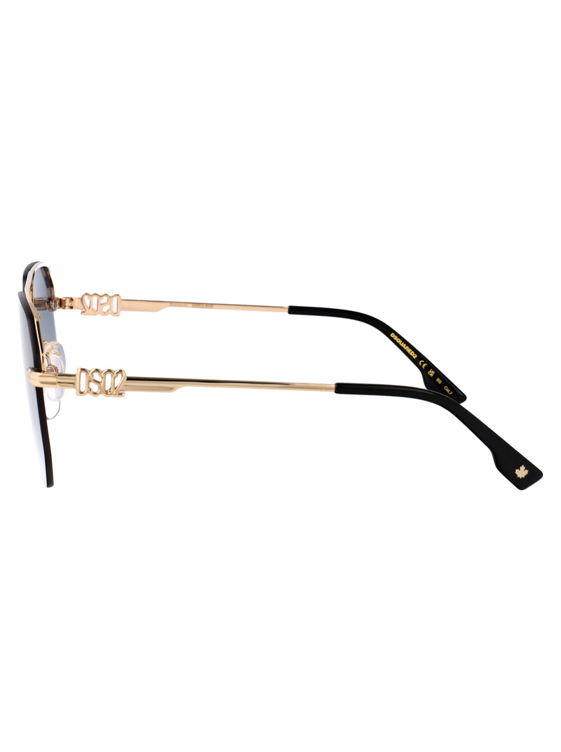 Dsquared2 Gradient Lens Sunglasses — Gold Metal
