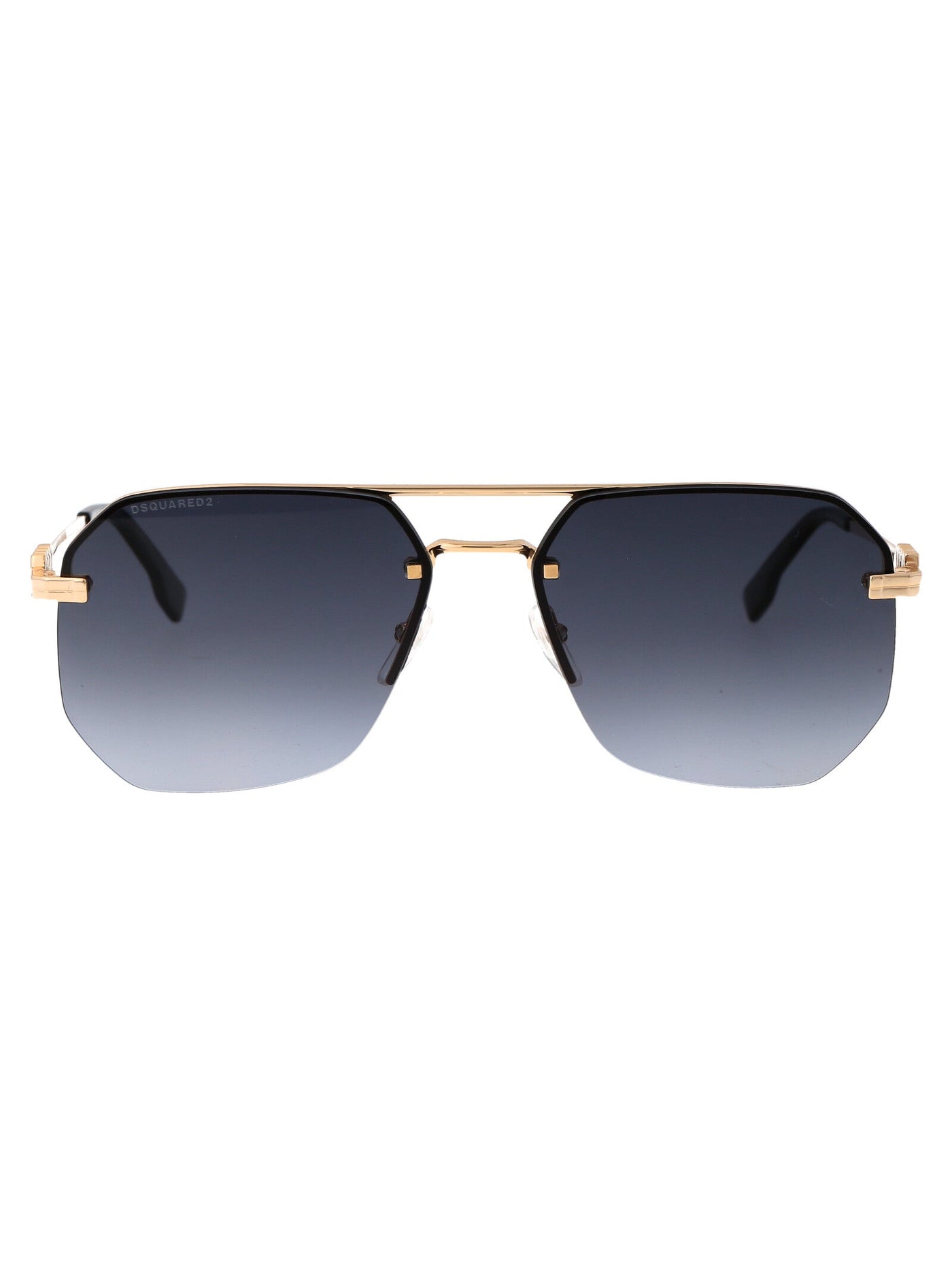 Dsquared2 Gradient-Tinted Metal Sunglasses — Gold
