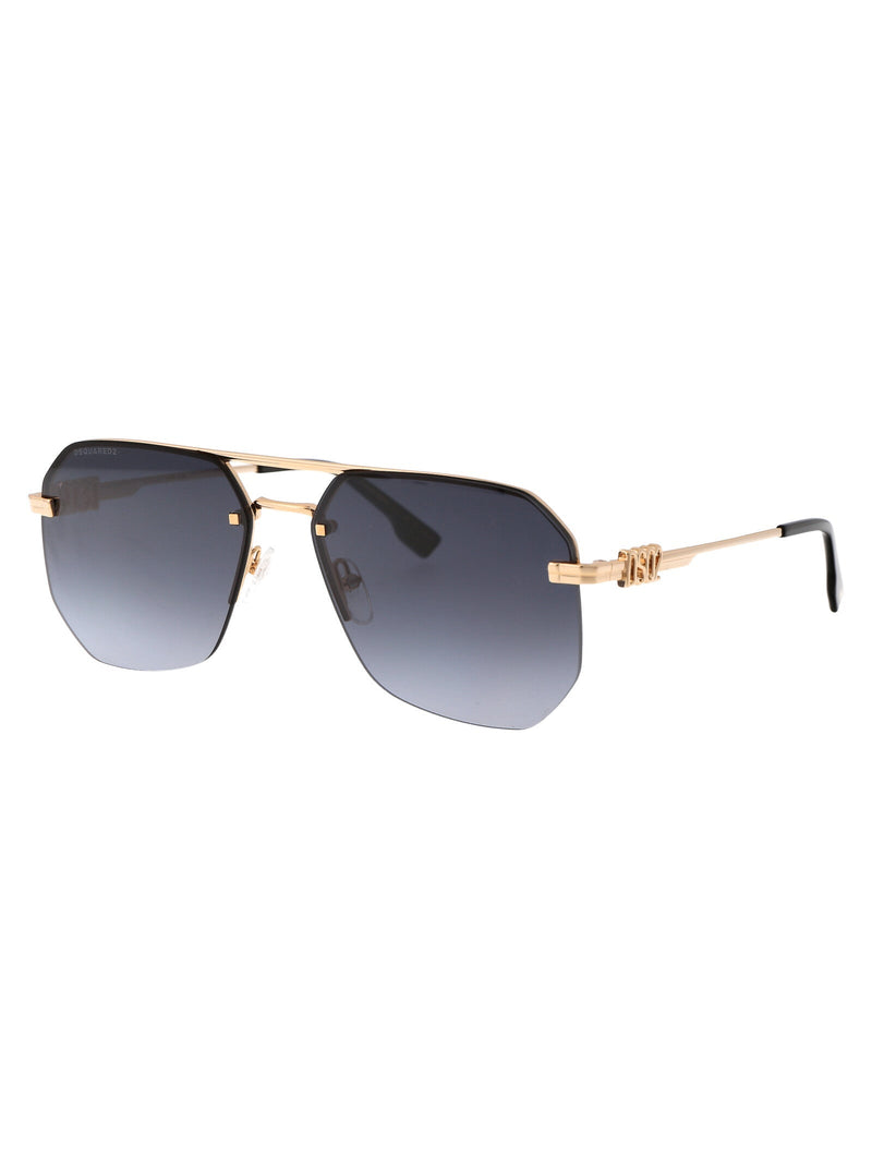 Dsquared2 Gradient-Tinted Metal Sunglasses — Gold