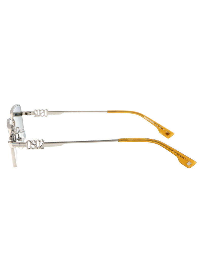 Dsquared2 Palladium Metal Sunglasses — Green