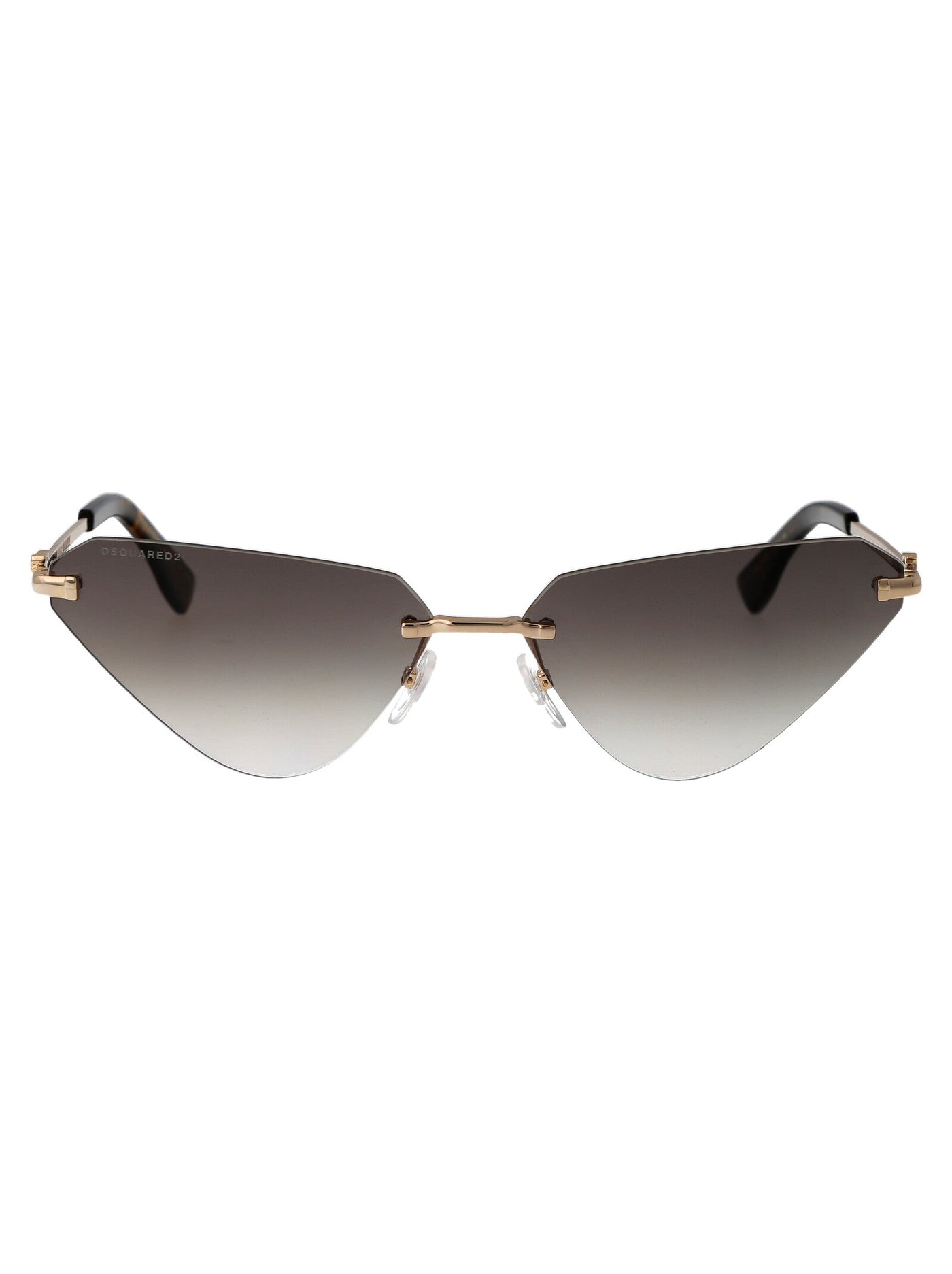 Dsquared2 Gradient Lens Metal Sunglasses — Gold