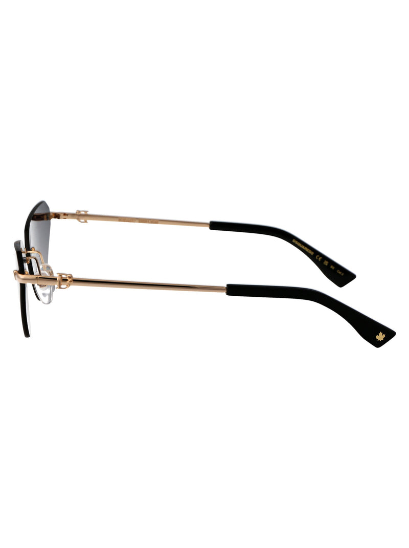 Dsquared2 Gold Metal Frame Sunglasses —