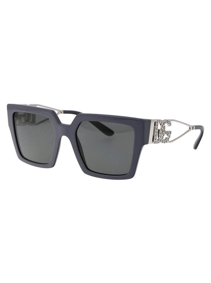 Dolce & Gabbana 0dg4446b Square-Frame Acetate Sunglasses — Gray