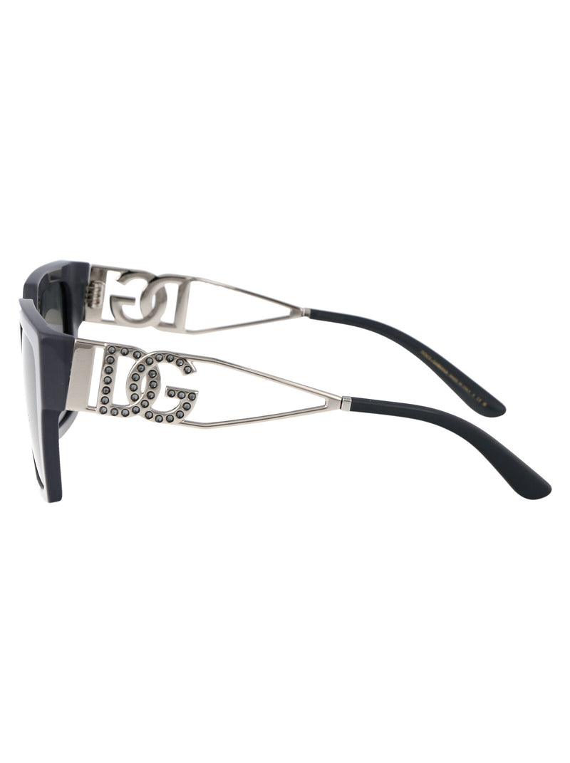 Dolce & Gabbana 0dg4446b Square-Frame Acetate Sunglasses — Gray