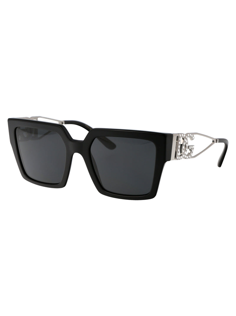 Dolce & Gabbana 0dg4446b Square Acetate Sunglasses — Black