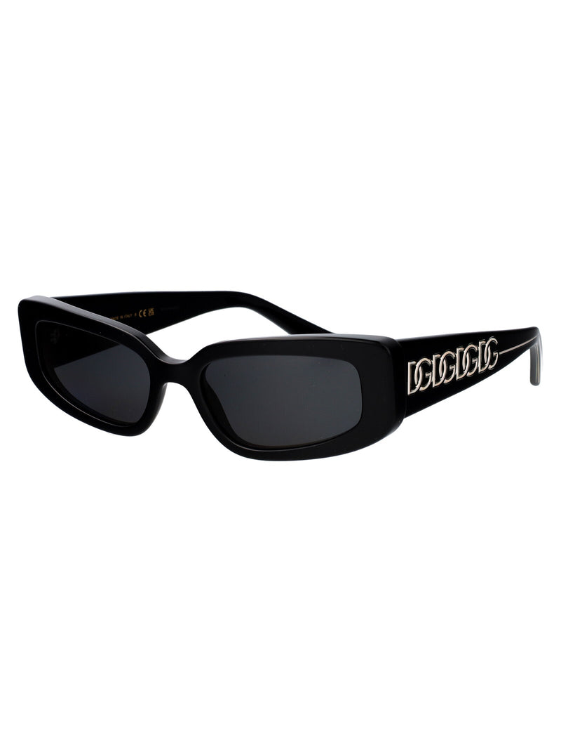Dolce & Gabbana 0dg4445 Glossy Acetate Sunglasses — Black