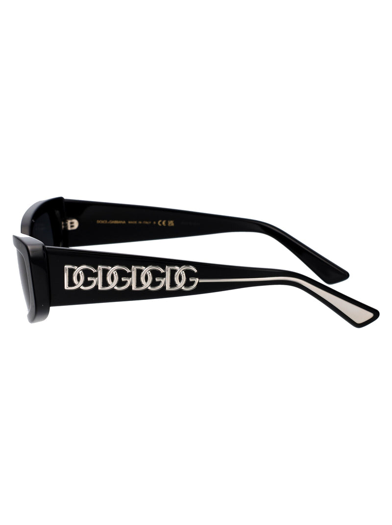 Dolce & Gabbana 0dg4445 Glossy Acetate Sunglasses — Black