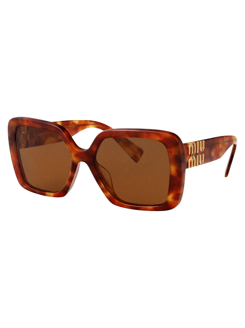 Miu Miu 0mu Light Havana Acetate Sunglasses — Brown