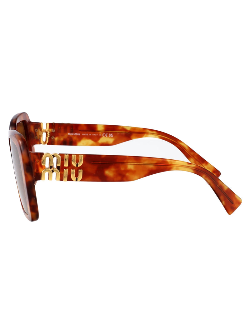 Miu Miu 0mu Light Havana Acetate Sunglasses — Brown