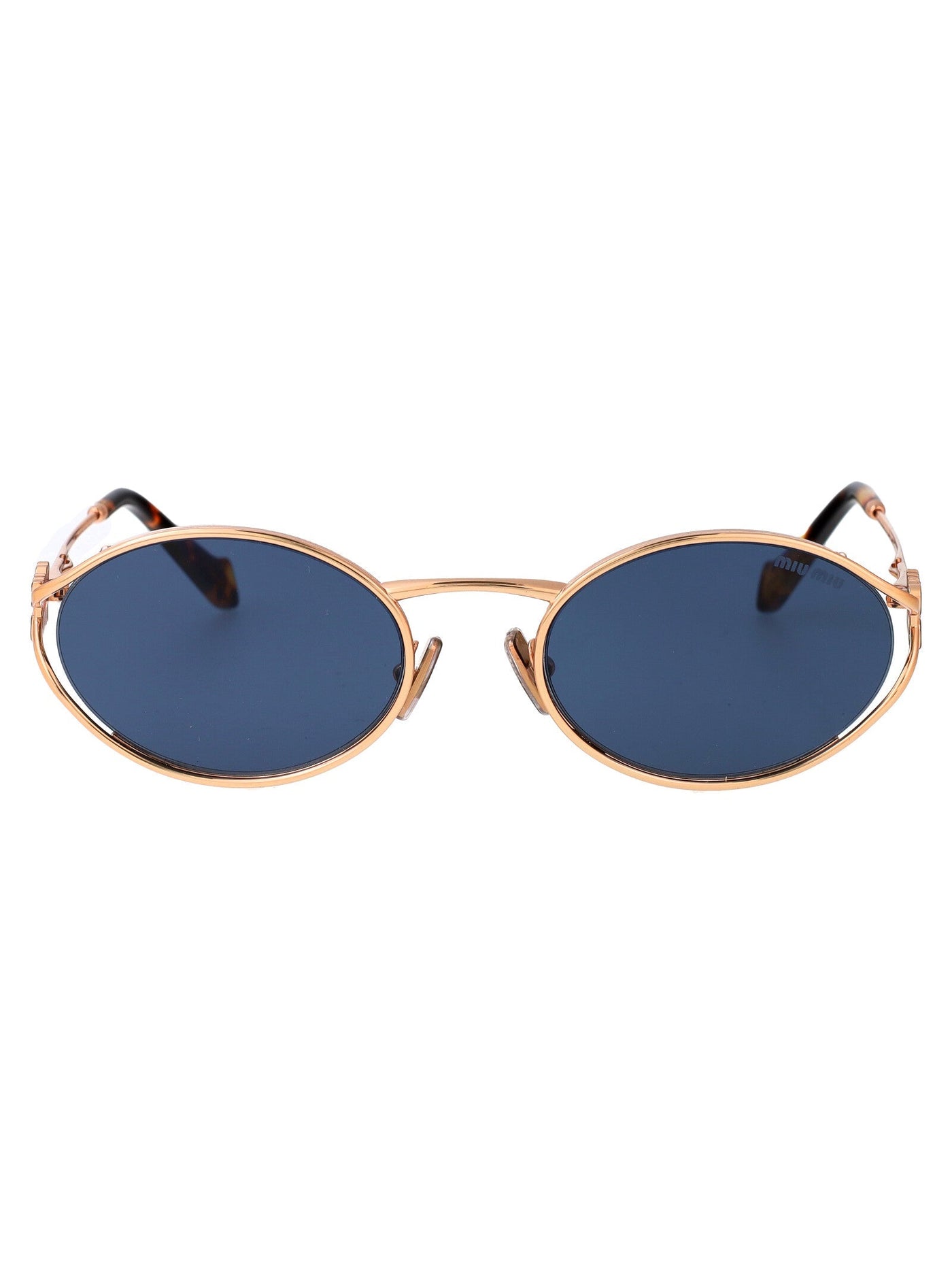 Miu Miu 0mu Rose Gold Metal Sunglasses —