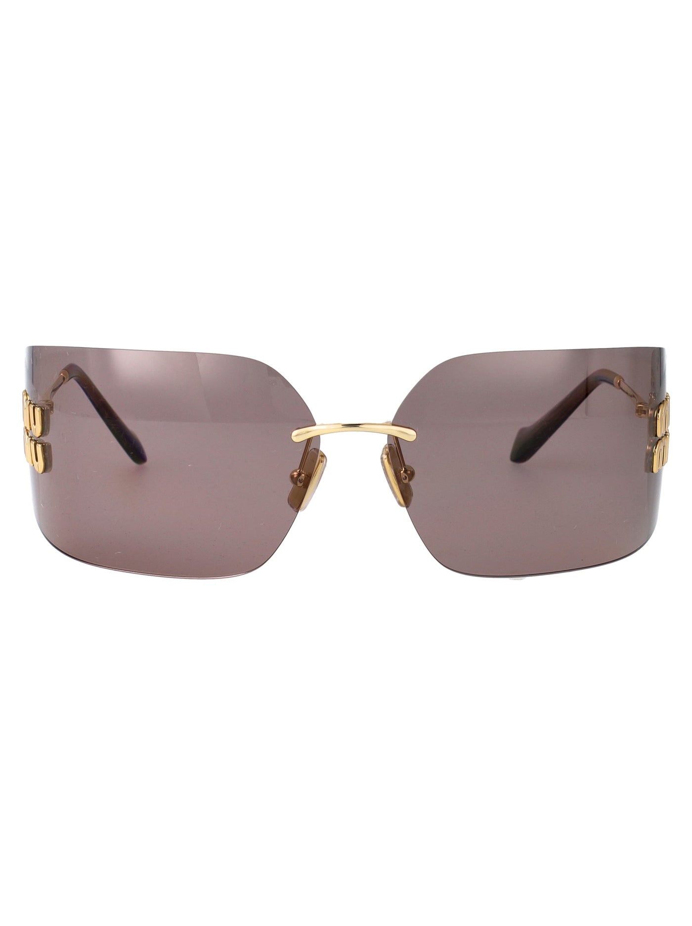 Miu Miu 0mu Gold Metal Frame Sunglasses —