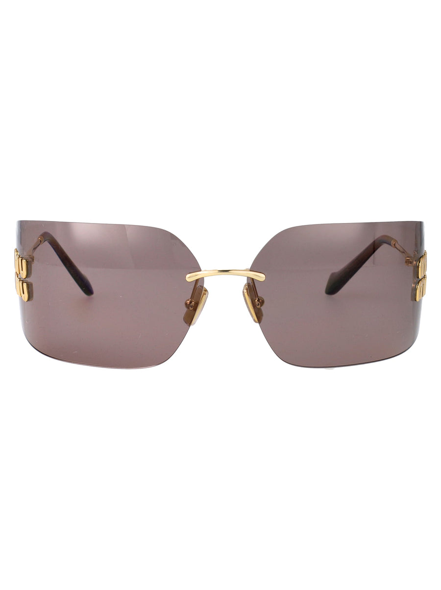 Miu Miu 0mu Gold Metal Frame Sunglasses —