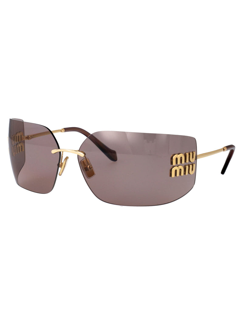 Miu Miu 0mu Gold Metal Frame Sunglasses —