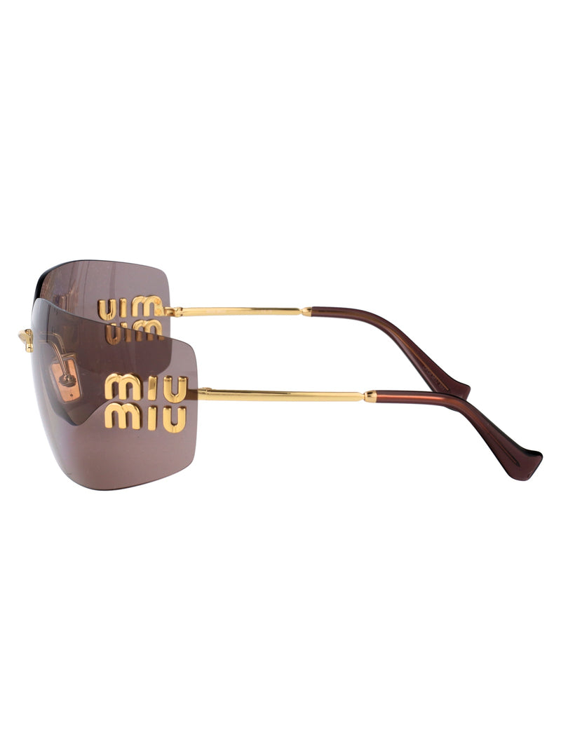 Miu Miu 0mu Gold Metal Frame Sunglasses —