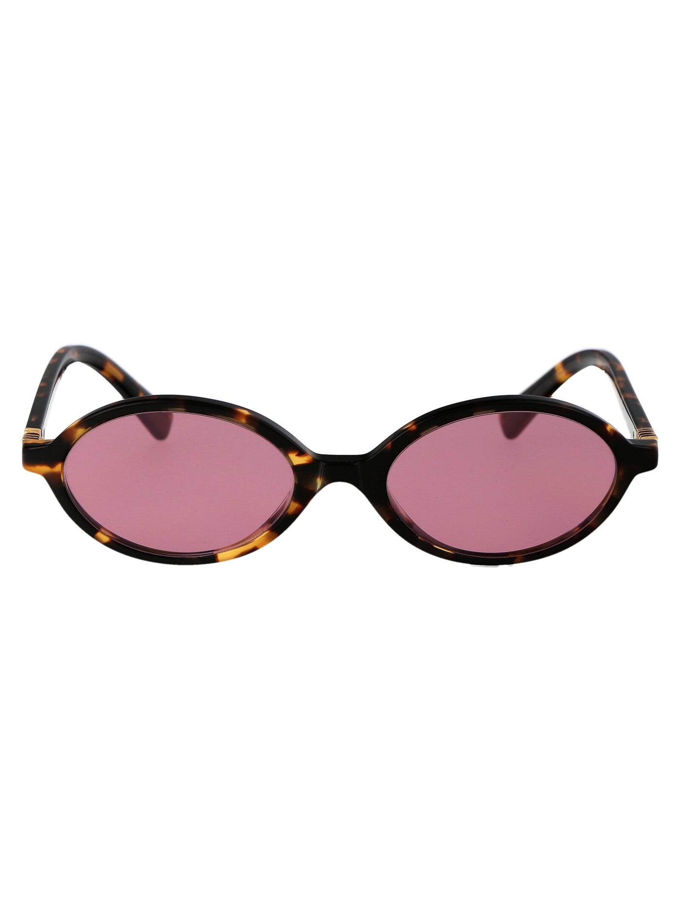 Miu Miu 0mu Tortoiseshell Acetate Sunglasses — Black