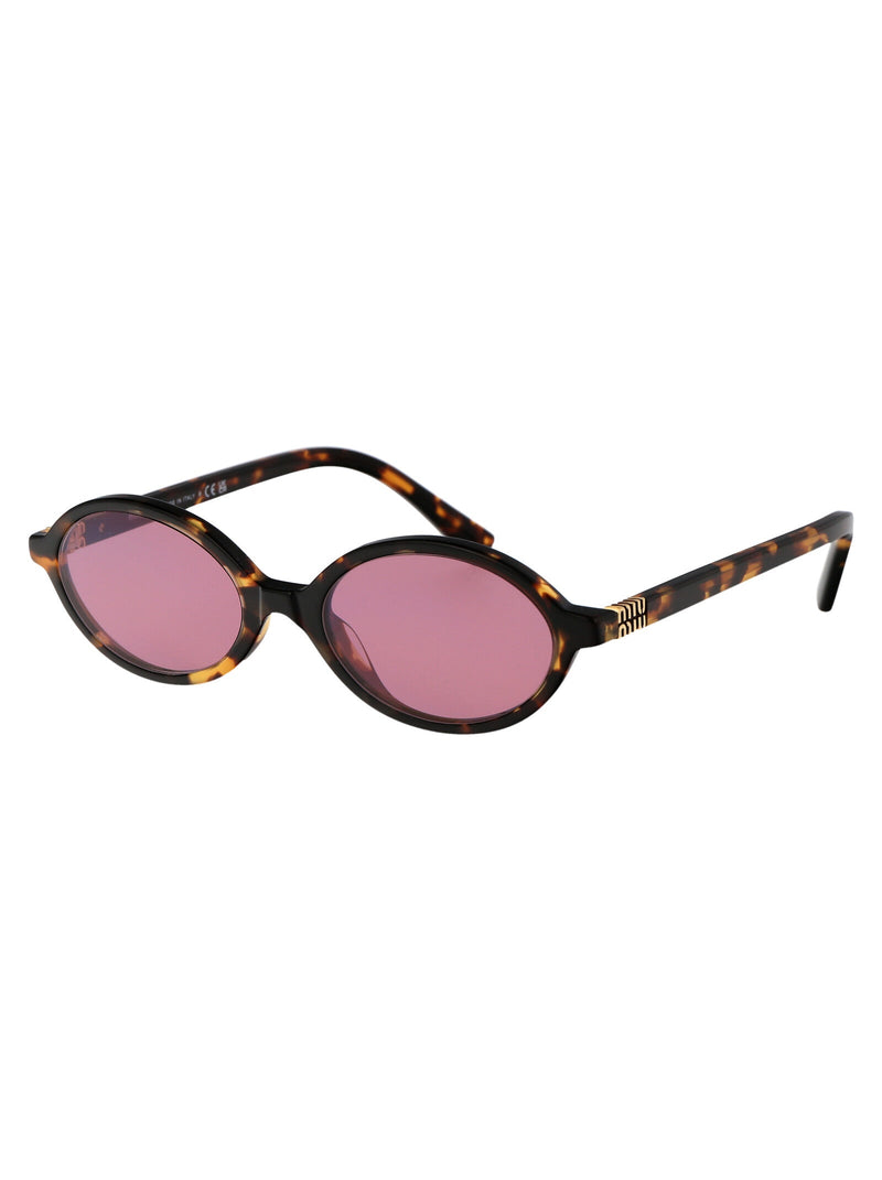 Miu Miu 0mu Tortoiseshell Acetate Sunglasses — Black